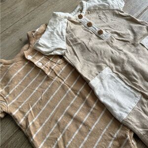 Stylish Kids Tan and Cream Bodysuits